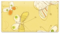 Sepia Butterflies Yellow Checkbook Cover