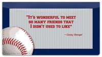 Casey Stengel Checkbook Cover