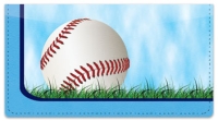 Blue Baseball Fan Checkbook Cover