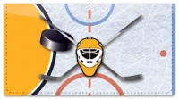 Blue & Gold Hockey Checkbook Cover