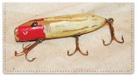 Antique Lure Checkbook Cover