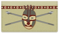 African Tribal Mask Checkbook Cover