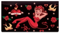 Click on Devilette Checkbook Cover For More Details
