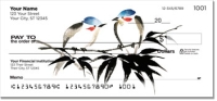 Japanese Bird Art Checks