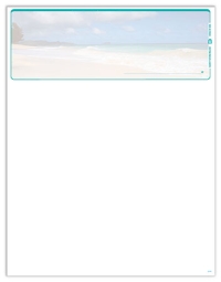 Beach Scene Blank Check Stock