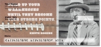 Click on Knute Rockne Checks For More Details