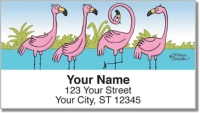 Scrivan Flamingos Address Labels