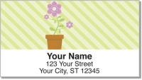 Potted Flower Address Labels