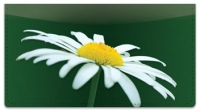 White Flower Checkbook Cover