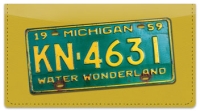 Click on Michigan License Plate Checkbook Cover For More Details