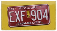 Click on Missouri License Plate Checkbook Cover For More Details