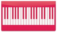 Piano Keyboard Checkbook Cover