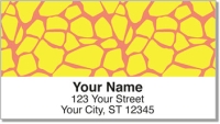 Giraffe Print Address Labels