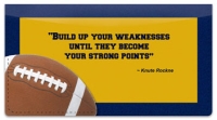 Click on Knute Rockne Checkbook Cover For More Details