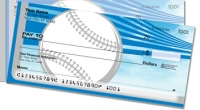 Silver & Blue Baseball Fan  Checks