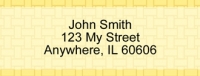 Yellow Safety Rectangle Address Label