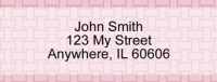 Pink Safety Rectangle Address Label