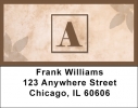 Simplistic Monogram A Address Labels