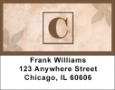 Simplistic Monogram C Address Labels