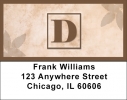 Simplistic Monogram D Address Labels