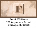 Simplistic Monogram F Address Labels