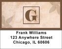 Simplistic Monogram G Address Labels