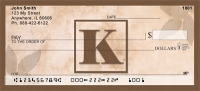 Simplistic Monogram K  Personal Checks