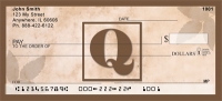 Simplistic Monogram Q  Personal Checks