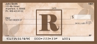 Simplistic Monogram R  Personal Checks