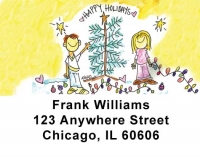 Click on Happy Holidays: Tree Address Labels by Amy S. Petrik For More Details