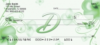 Floral Monogram D  Personal Checks