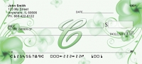 Floral Monogram C  Personal Checks