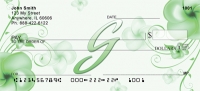 Floral Monogram G  Personal Checks