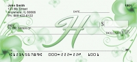 Floral Monogram H  Personal Checks