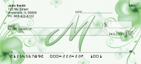 Floral Monogram M  Personal Checks