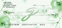 Floral Monogram P  Personal Checks