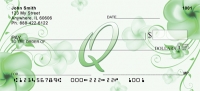 Floral Monogram Q  Personal Checks