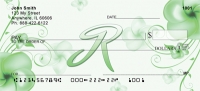 Floral Monogram R Checks
