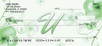 Floral Monogram U  Personal Checks