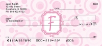 Bubbly Monogram F  Personal Checks