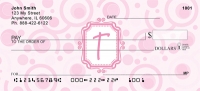 Bubbly Monogram T  Personal Checks