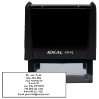 Click on 6 Line Address Stamp For More Details