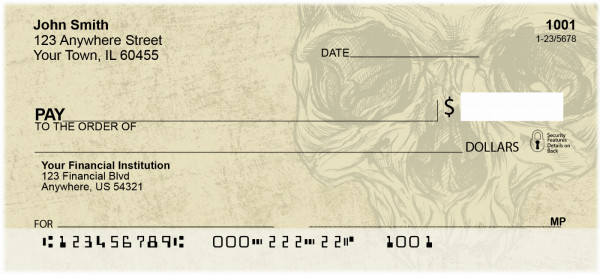 Grunge Skull Personal Checks