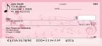 Sheet Music Floral Personal Checks