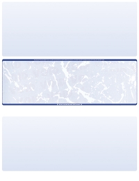 Blue Marble Blank Stock for Computer Voucher Checks Middle Style