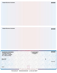 Blue Red High Security Bottom Laser Checks