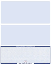 Blue Safety Blank High Security Bottom Laser Checks
