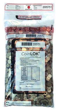 Deposit Bag 12'' X 25'' CoinLok, clear