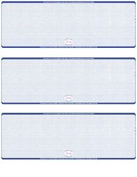 Blue Safety Blank High Security 3 Per Page Laser Checks