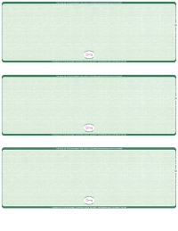 Click on Green Safety Blank High Security 3 Per Page Laser Checks For More Details